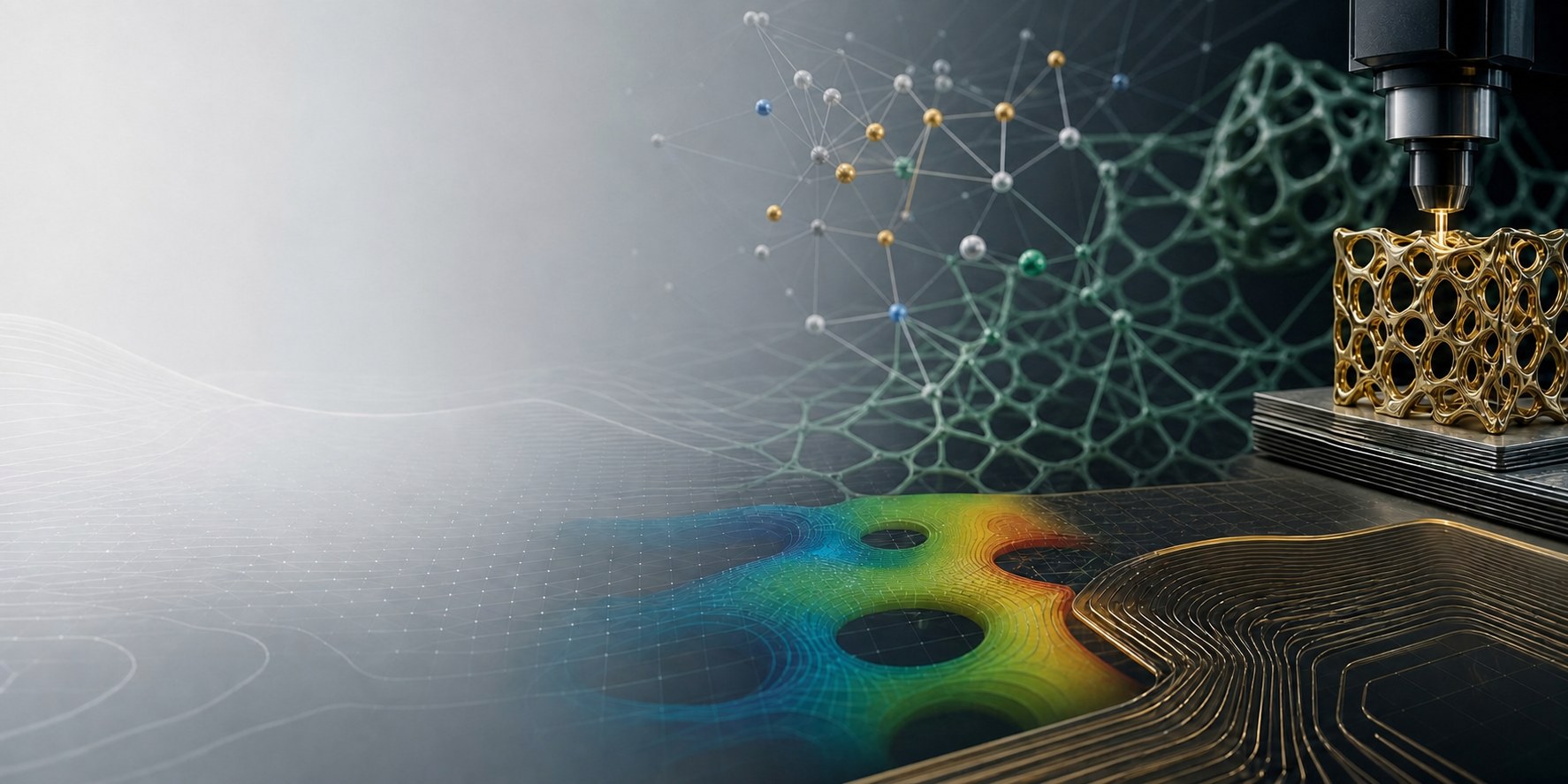 AI-enabled computational co-design, metamaterial, and manufacturing research visual